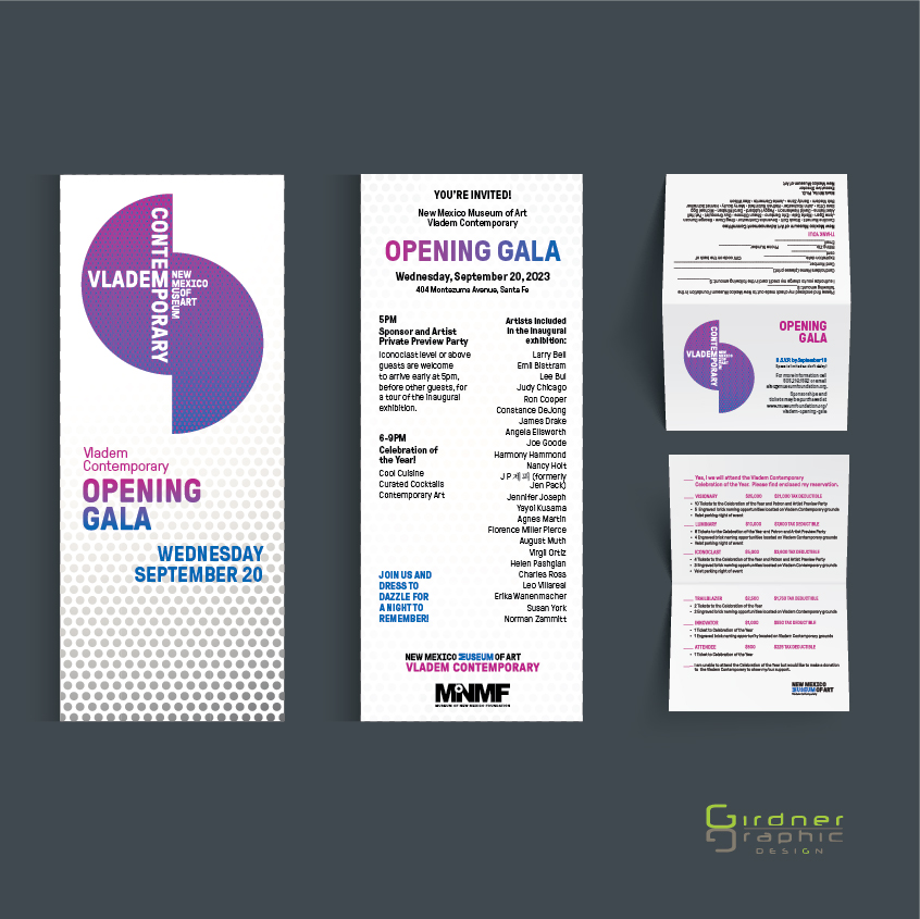 Vladem Contemporary Museum opening gala invitation design