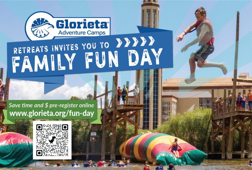 Glorieta Camps Family Fun Day invitation design