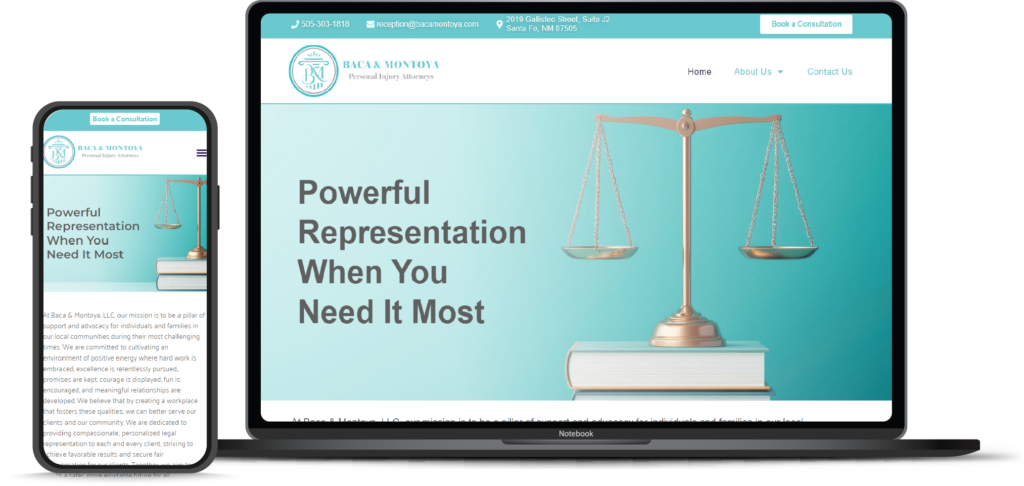 Baca Montoya Personal Injury Attorneys law firm website design