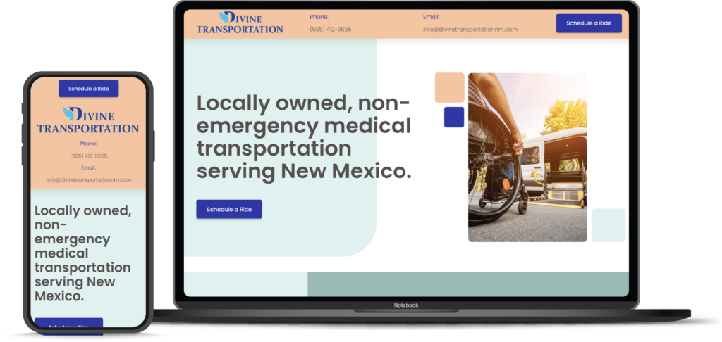 Divine Transportation website design