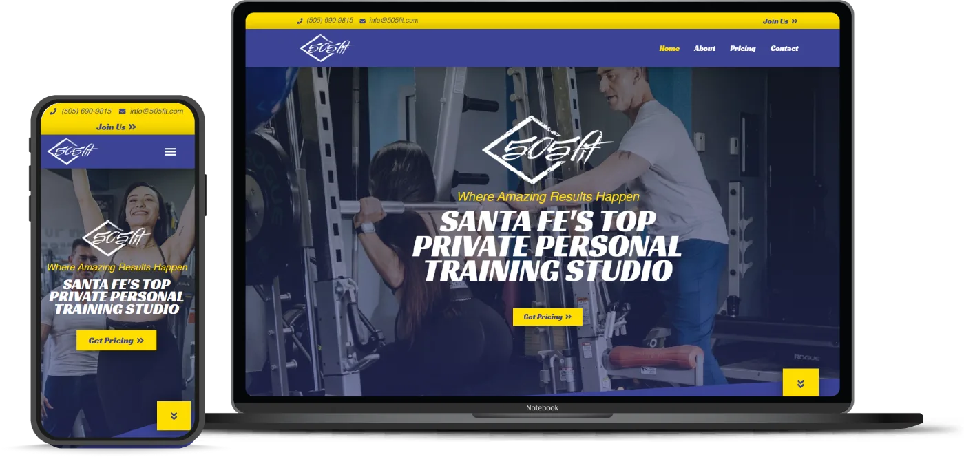 505Fit fitness website design