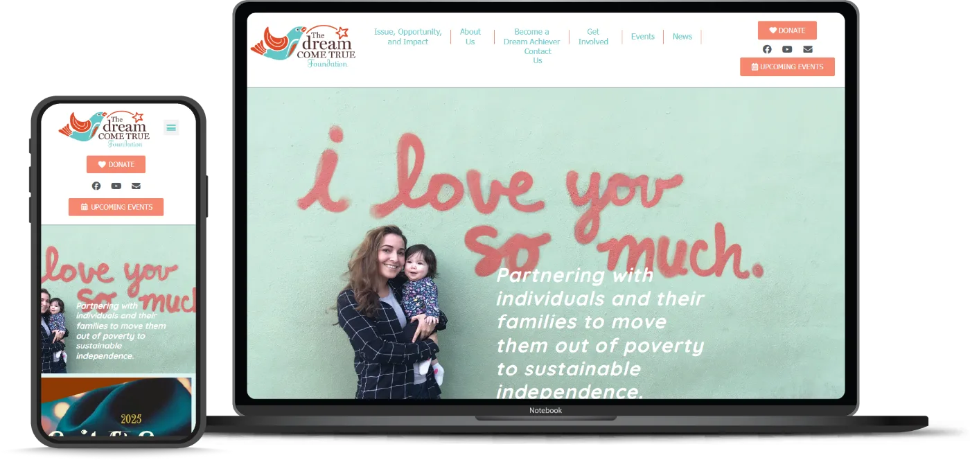 The Dream Come True Foundation nonprofit website design