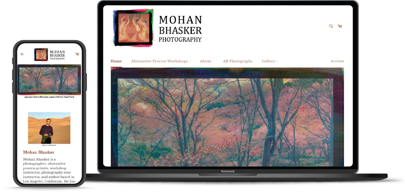 Mohan Bhasker Photography website design