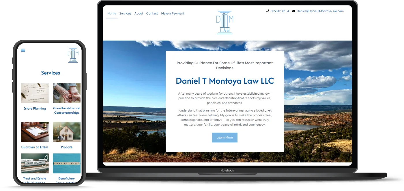 Daniel T. Montoya Law, LLC website design
