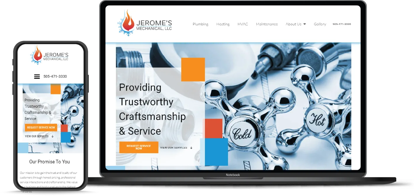 Jerome's Mechanical website design