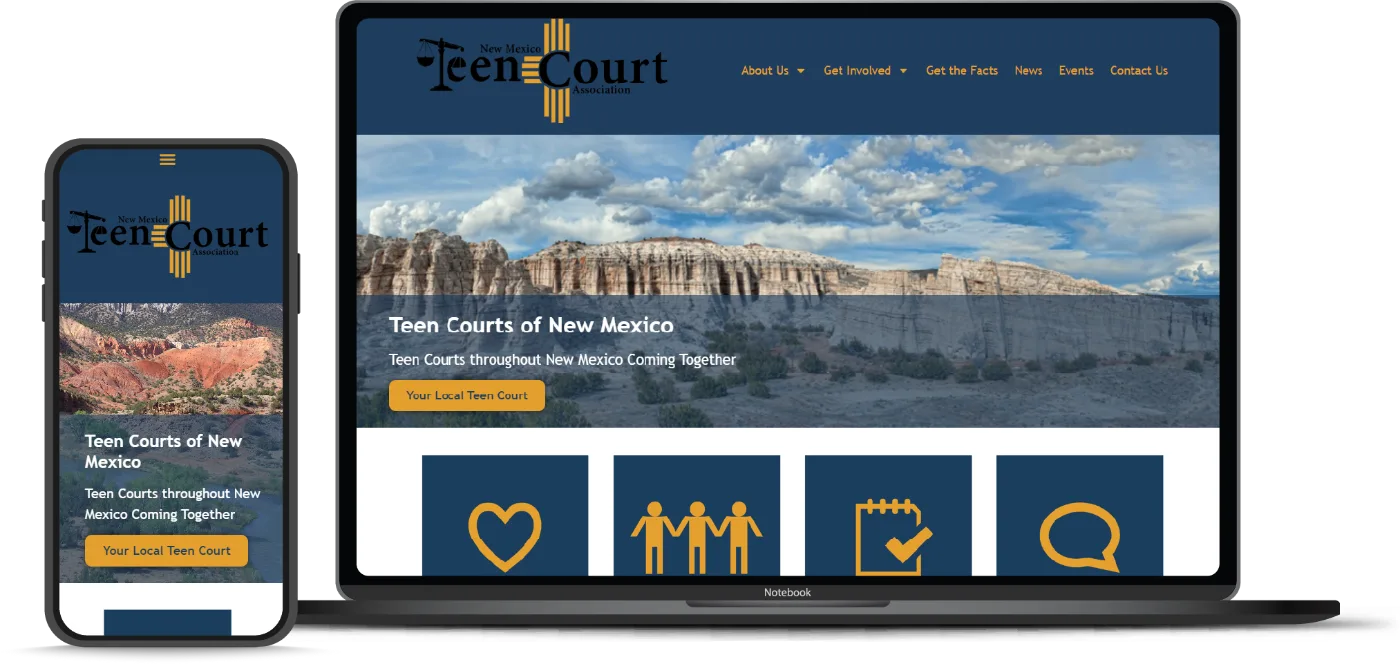 New Mexico Teen Court Association website design